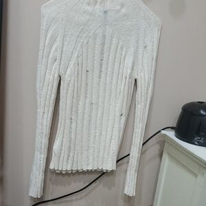 Zara Cream Textured Knit Top